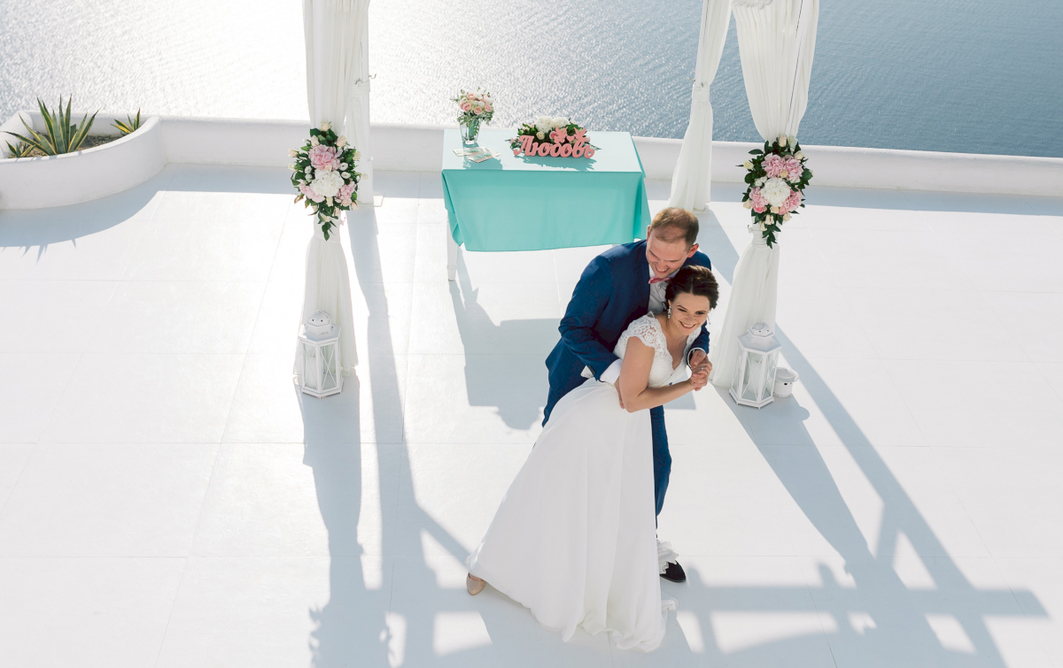 Tatiana and Leonid: свадьба на санторини, свадебное агентство Julia Veselova - Фото 2