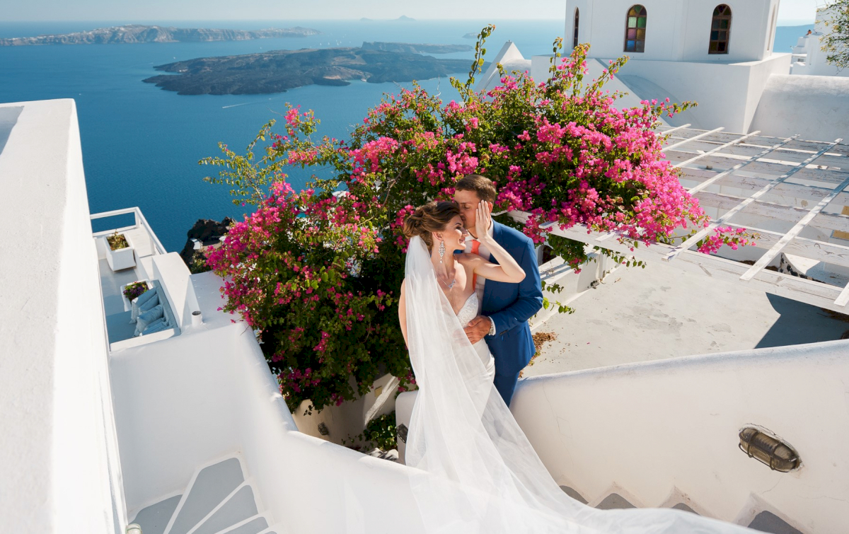 Alena and Roma: свадьба на санторини, свадебное агентство Julia Veselova - Фото 4
