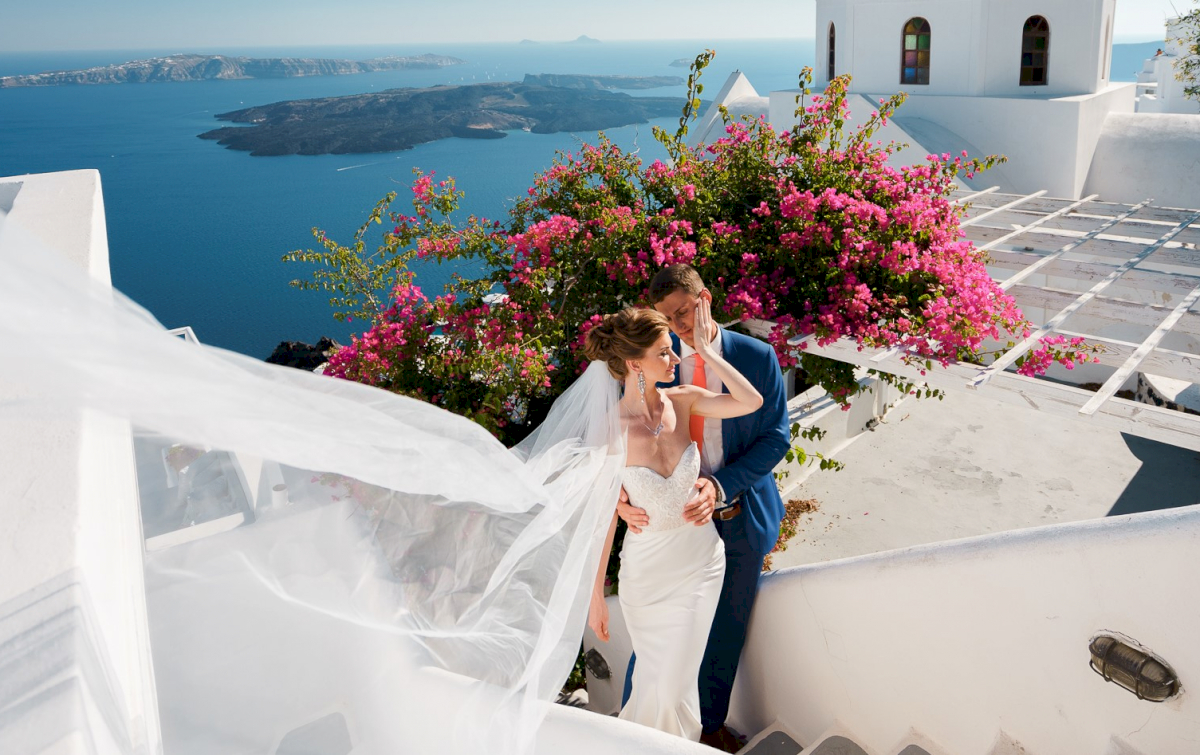 Alena and Roma: свадьба на санторини, свадебное агентство Julia Veselova - Фото 5