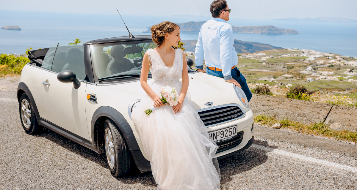 Renting a car on Santorini island: свадьба на санторини, свадебное агентство Julia Veselova - Фото 2